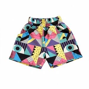 Best Day Ever Boys Retro Geometric Kids Swim Trunks Size 2T